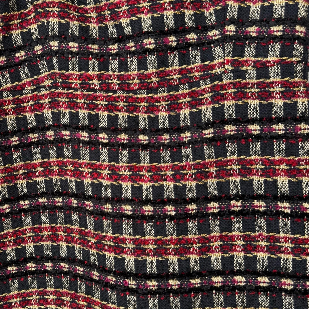 House of Harlow 1960 Boucle Dress Black Red Gold StrapS Preppy‎ Academia NEW - Picture 14 of 16